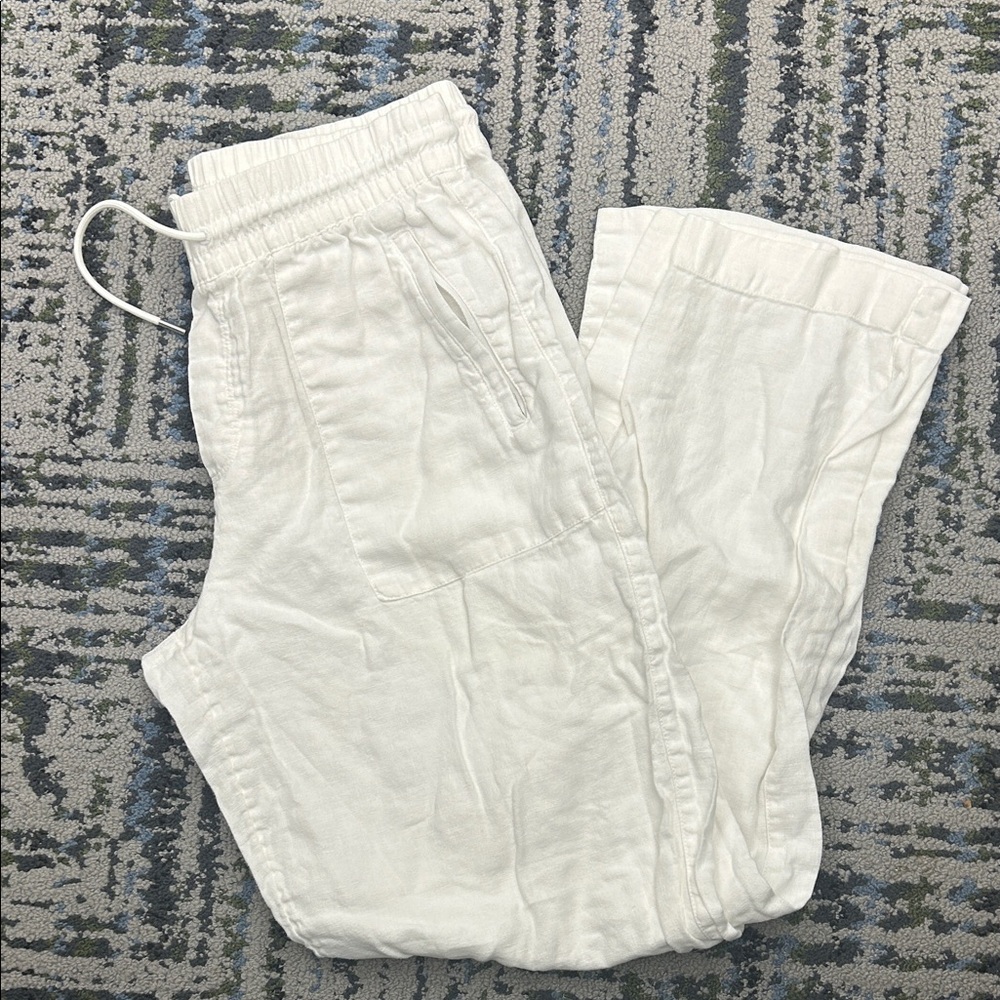 Athleta Med TALL Retreat Linen High Rise Pants